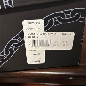 Versace Black Chain Sport Shoes
